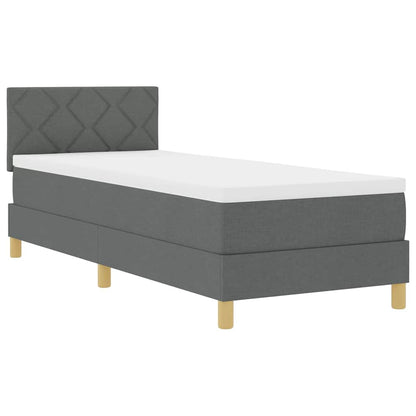 Letto a Sorgente LED Grigio scuro 80 x 200 cm Tessuto | homemem39
