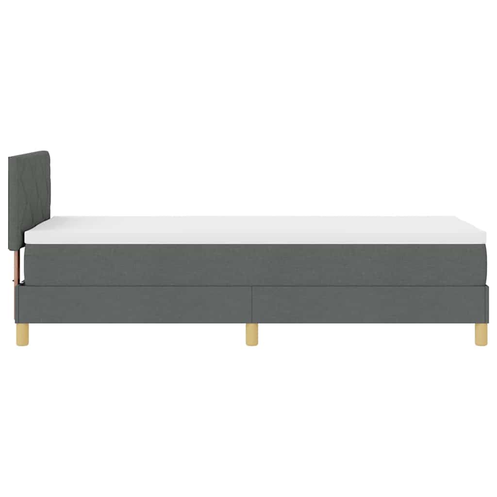 Letto a Sorgente LED Grigio scuro 80 x 200 cm Tessuto | homemem39