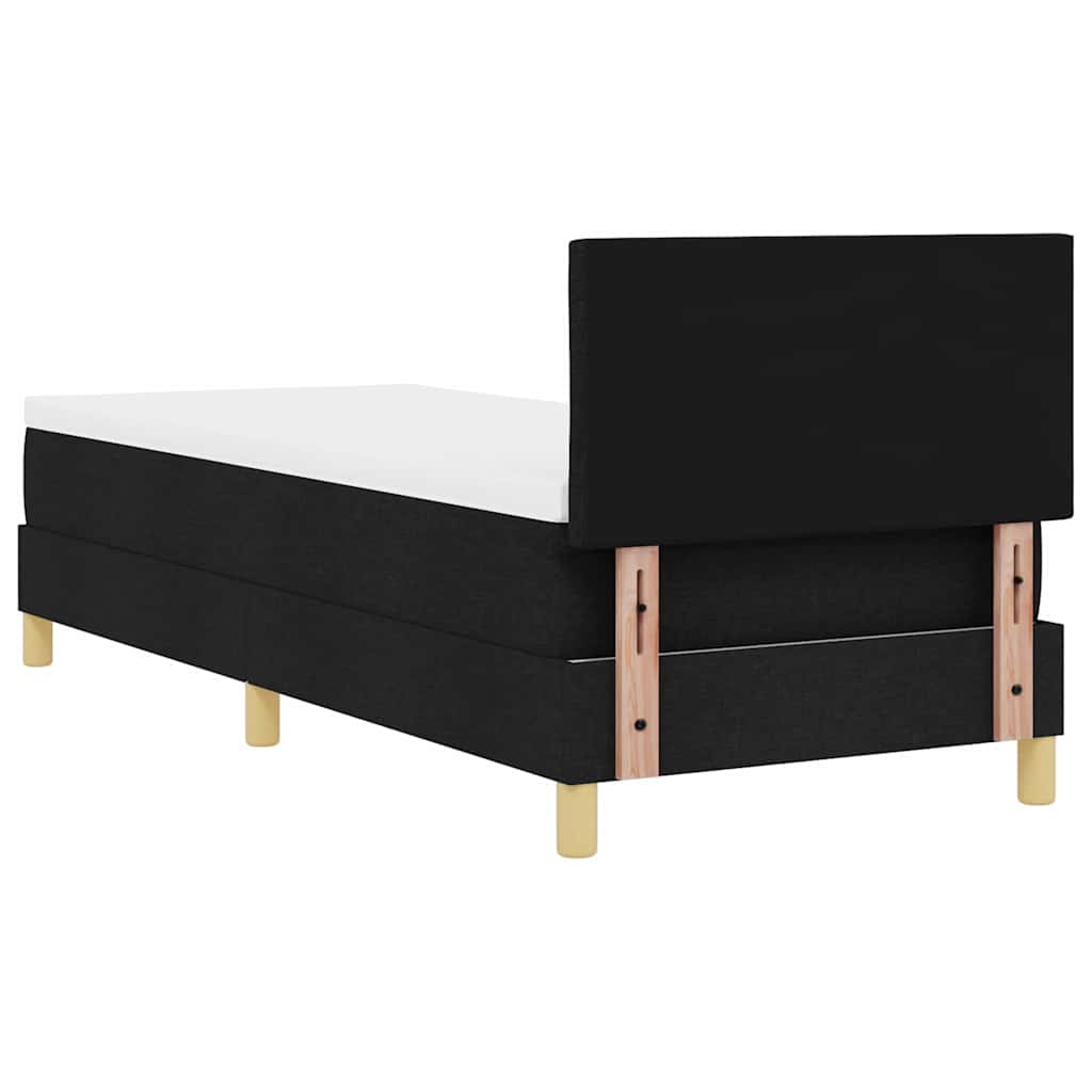 Letto a Sorgente LED con cuscino Nero 80 x 200 cm Tessuto | homemem39