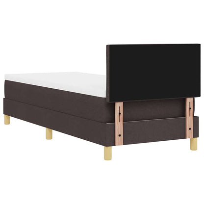 Letto a Sorgente LED Marrone Scuro 80 x 200 cm Tessuto | homemem39