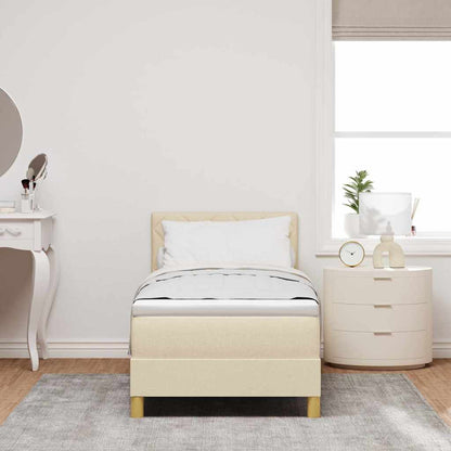 Letto a Sorgente LED con strisce LED Crema 80 x 200 cm Tessuto | homemem39