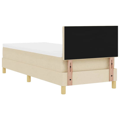 Letto a Sorgente LED con strisce LED Crema 80 x 200 cm Tessuto | homemem39