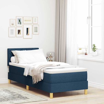Letto a Sorgente LED con strisce LED Blu 80 x 200 cm Tessuto | homemem39