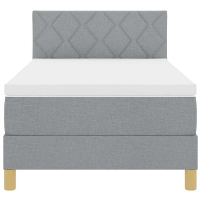 Letto a Sorgente LED Grigio chiaro 90 x 190 cm Tessuto | homemem39