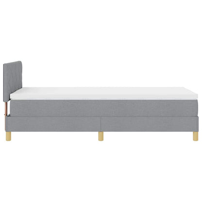 Letto a Sorgente LED Grigio chiaro 90 x 190 cm Tessuto