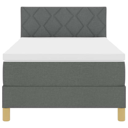 Letto a Sorgente LED Grigio scuro 90 x 190 cm Tessuto | homemem39