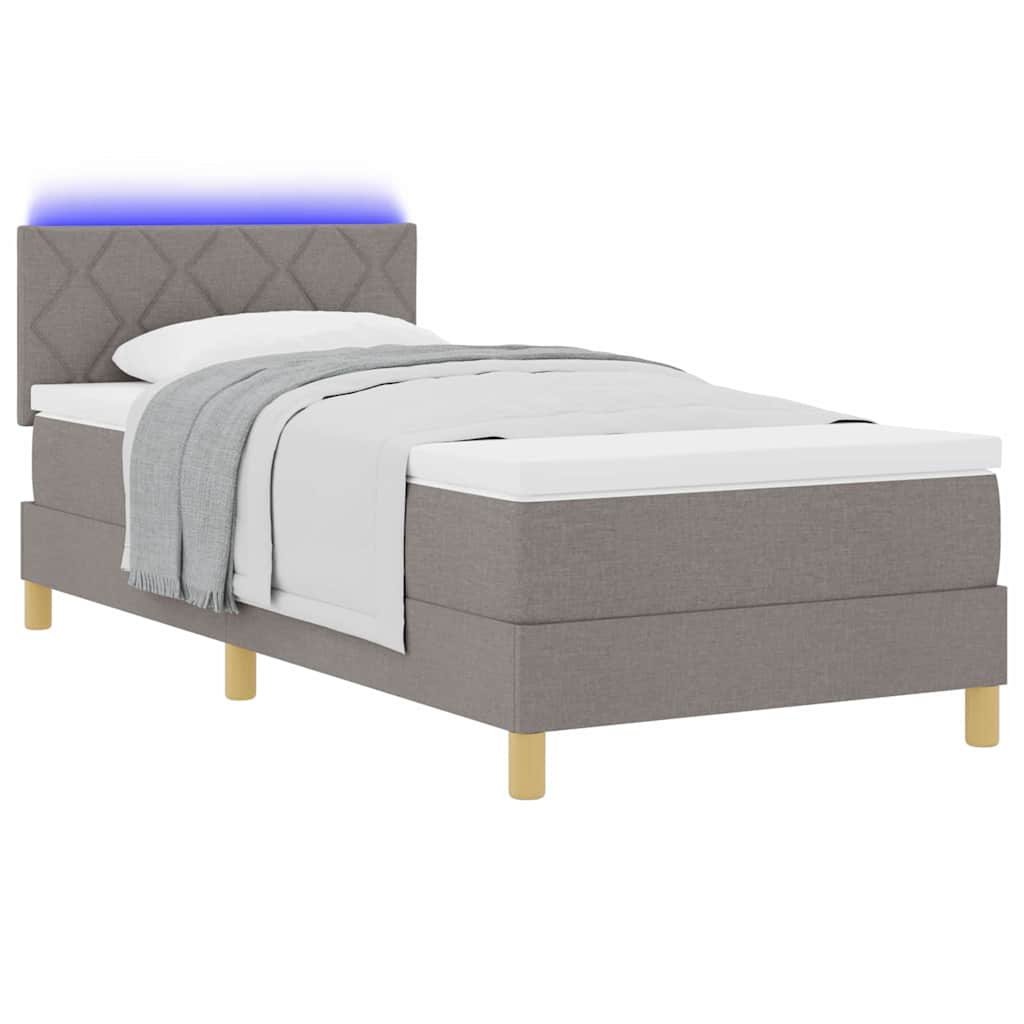 Letto a Sorgente LED con strisce LED Talpa 90 x 190 cm Tessuto | homemem39