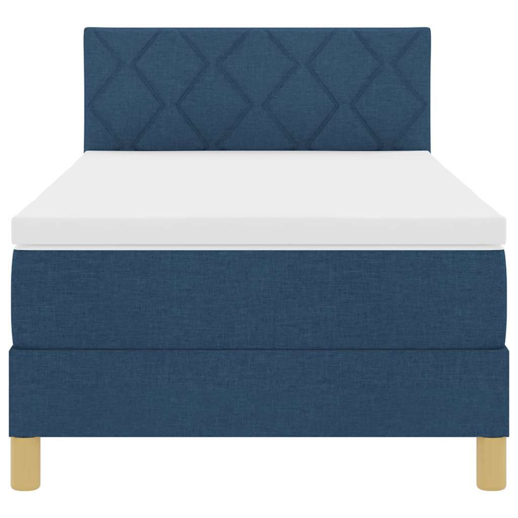 Letto a Sorgente LED con strisce LED Blu 90 x 200 cm Tessuto | homemem39