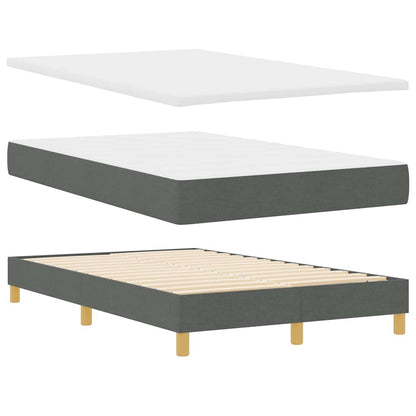 Letto a Sorgente LED Grigio scuro 120 x 190 cm Tessuto | homemem39