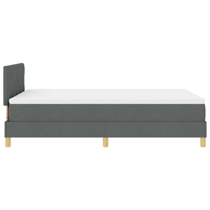 Letto a Sorgente LED Grigio scuro 120 x 190 cm Tessuto