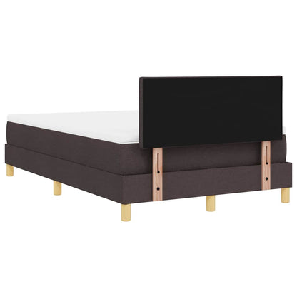 Letto a Sorgente LED Marrone Scuro 120 x 190 cm Tessuto | homemem39