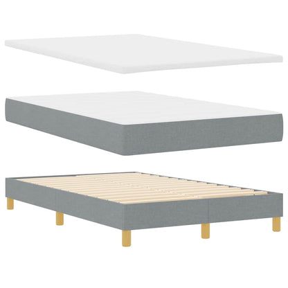 Letto a Sorgente LED Grigio chiaro 120 x 200 cm Tessuto | homemem39