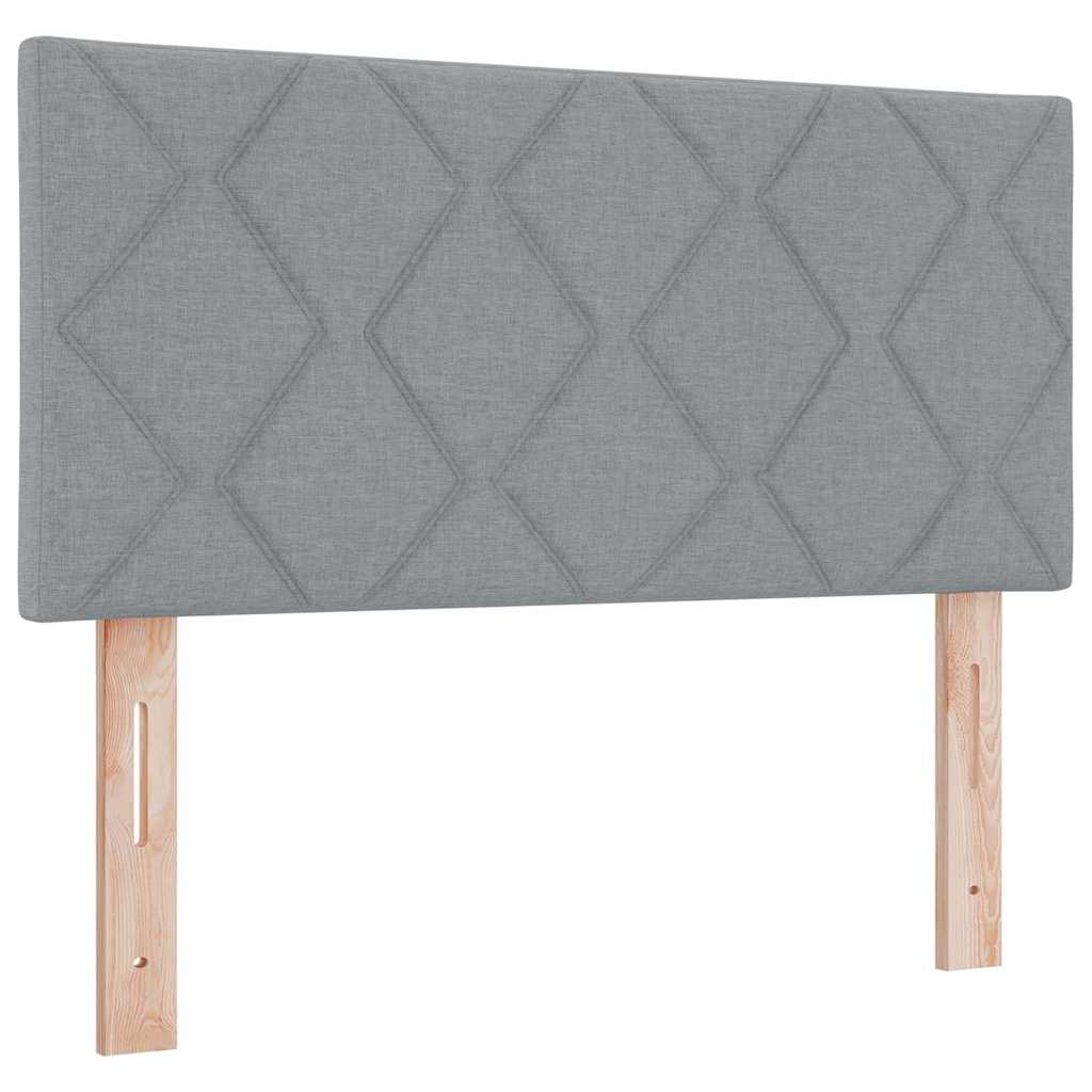 Letto a Sorgente LED Grigio chiaro 120 x 200 cm Tessuto | homemem39