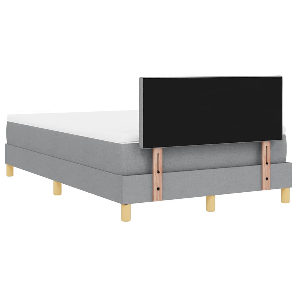 Letto a Sorgente LED Grigio chiaro 120 x 200 cm Tessuto | homemem39