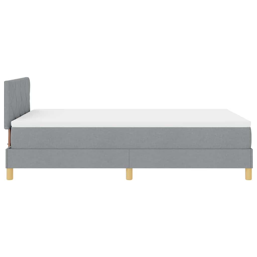 Letto a Sorgente LED Grigio chiaro 120 x 200 cm Tessuto | homemem39