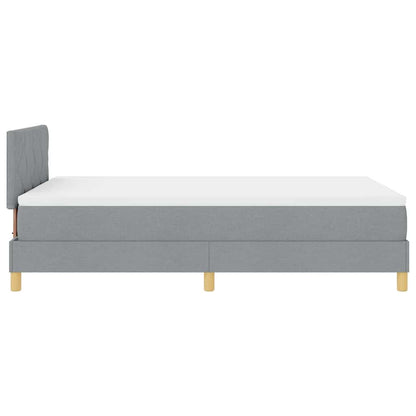 Letto a Sorgente LED Grigio chiaro 120 x 200 cm Tessuto | homemem39