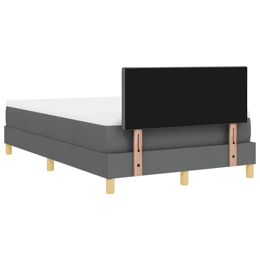 Letto a Sorgente LED Grigio scuro 120 x 200 cm Tessuto | homemem39