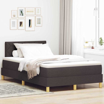 Letto a Sorgente LED Marrone Scuro 120 x 200 cm Tessuto | homemem39