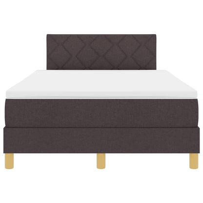 Letto a Sorgente LED Marrone Scuro 120 x 200 cm Tessuto | homemem39