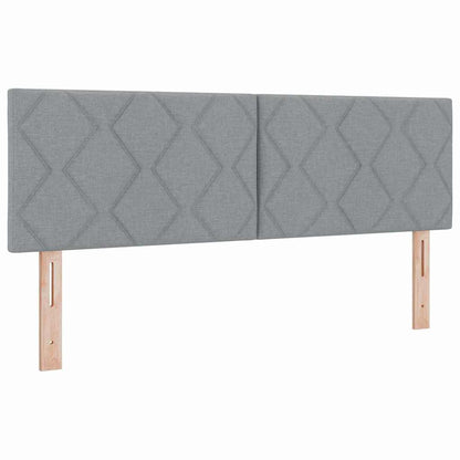 Letto a Sorgente LED Grigio chiaro 140 x 190 cm Tessuto | homemem39