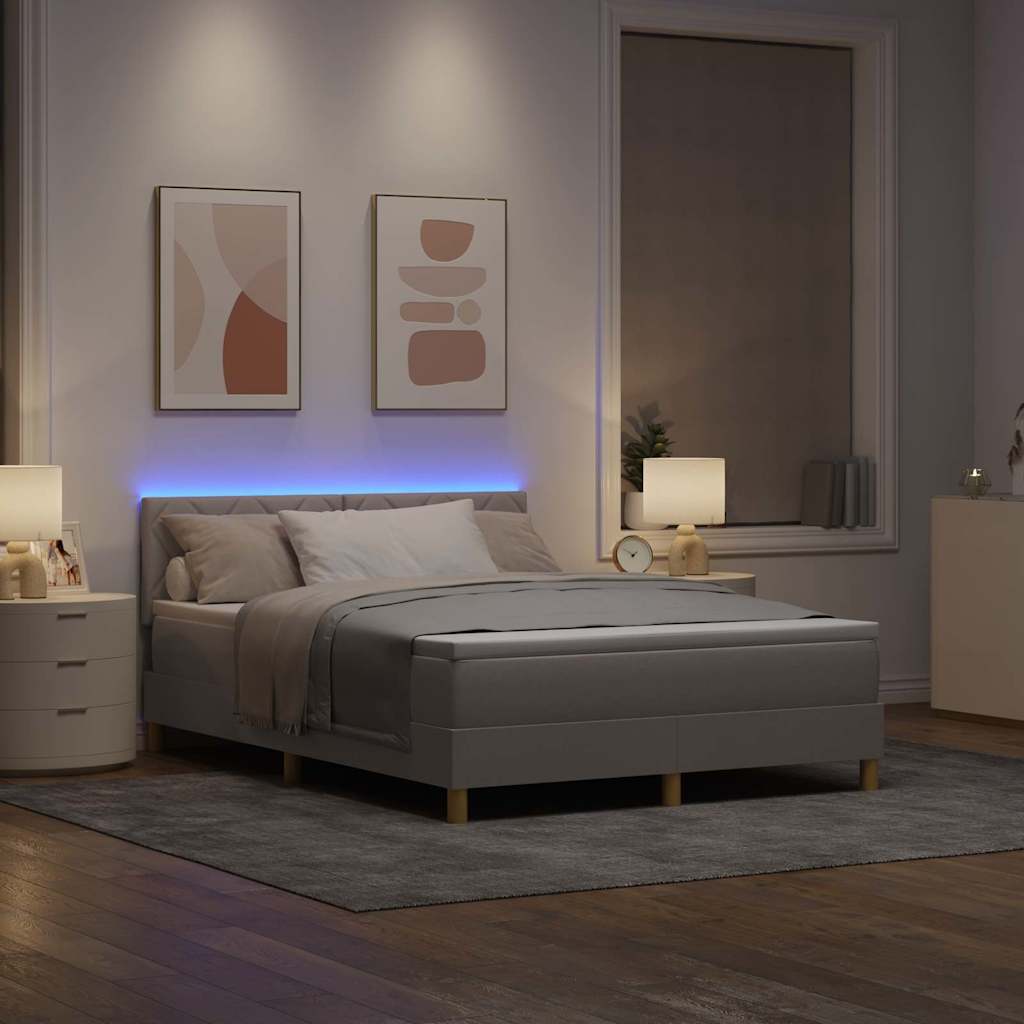 Letto a Sorgente LED con testiera Talpa 160 x 200 cm Tessuto | homemem39