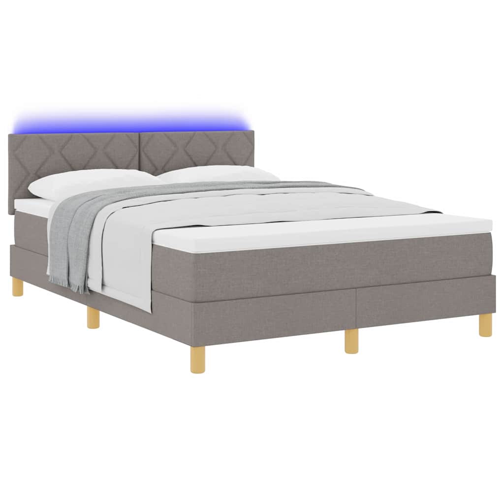 Letto a Sorgente LED con testiera Talpa 160 x 200 cm Tessuto | homemem39
