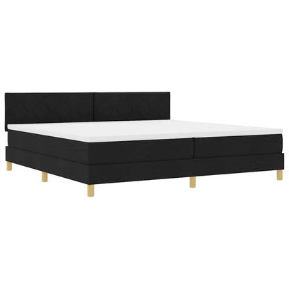 Letto a Sorgente LED con strisce LED Nero 200 x 200 cm Tessuto | homemem39