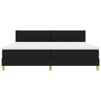 Letto a Sorgente LED con strisce LED Nero 200 x 200 cm Tessuto | homemem39