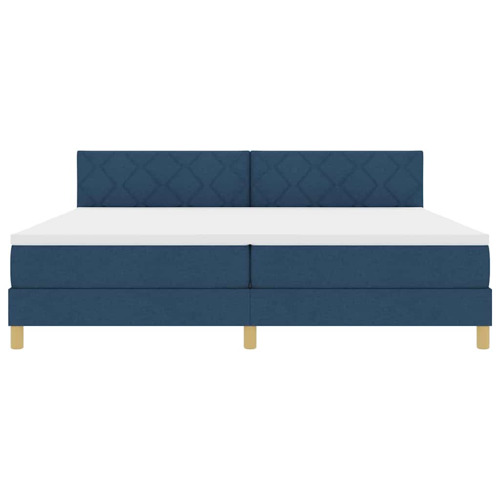 Letto a Sorgente LED con strisce LED Blu 200 x 200 cm Tessuto | homemem39