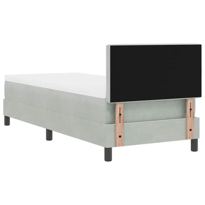 Letto a Sorgente LED con led Grigio chiaro 80 x 200 cm Velluto | homemem39