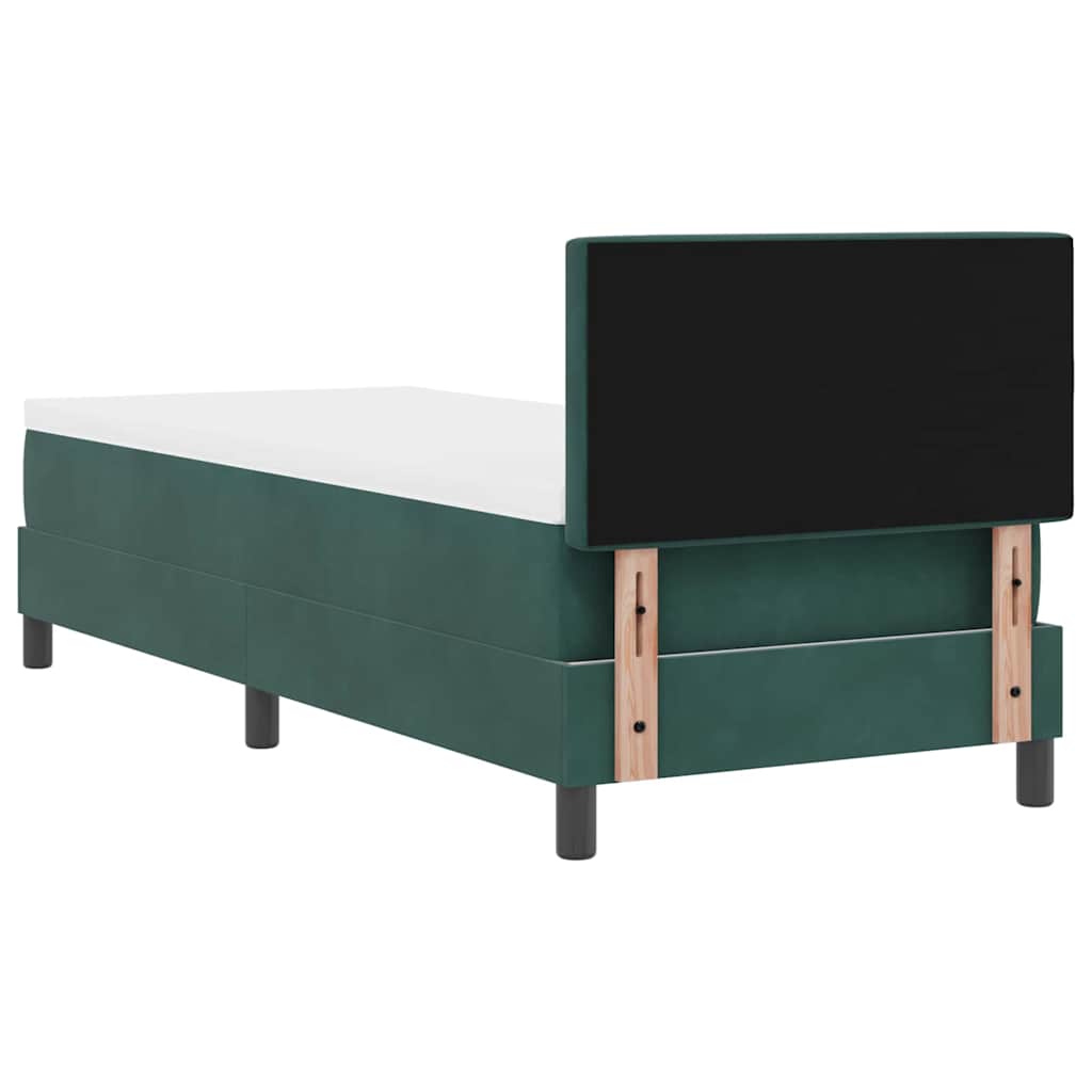 Letto a Sorgente LED con led Verde Scuro 80 x 200 cm Velluto | homemem39