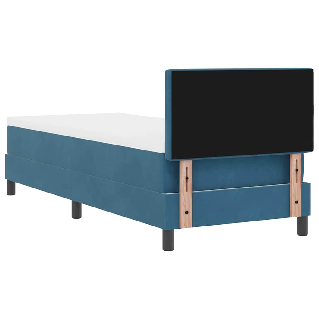 Letto a Sorgente LED con led Blu Scuro 80 x 200 cm Velluto | homemem39