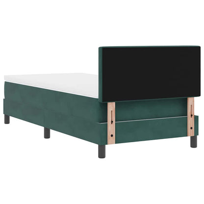 Letto a Sorgente LED con led Verde Scuro 90 x 190 cm Velluto | homemem39