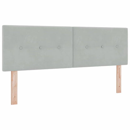 Letto a Sorgente LED Grigio chiaro 140 x 190 cm Velluto | homemem39