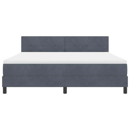 Letto a Sorgente LED Grigio scuro 180 x 200 cm Velluto | homemem39