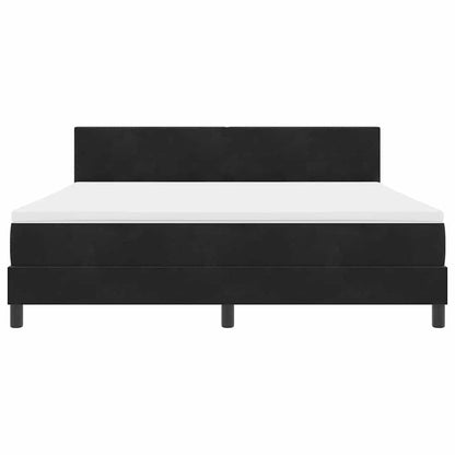 Letto a Sorgente LED con strisce LED Nero 180 x 200 cm Velluto | homemem39