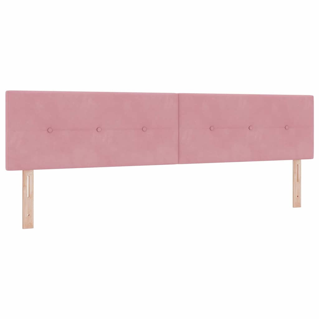 Letto a Sorgente LED con strisce LED Rosa 200 x 200 cm Velluto | homemem39