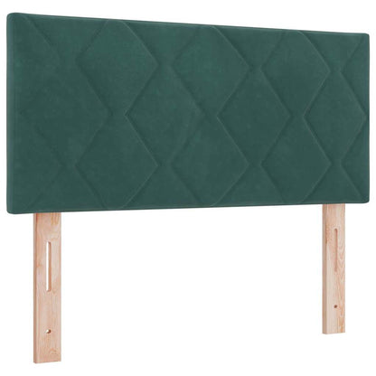 Letto a Sorgente LED Verde Scuro 100 x 200 cm Velluto