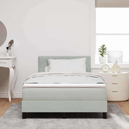 Letto a Sorgente LED Grigio chiaro 120 x 190 cm Velluto | homemem39