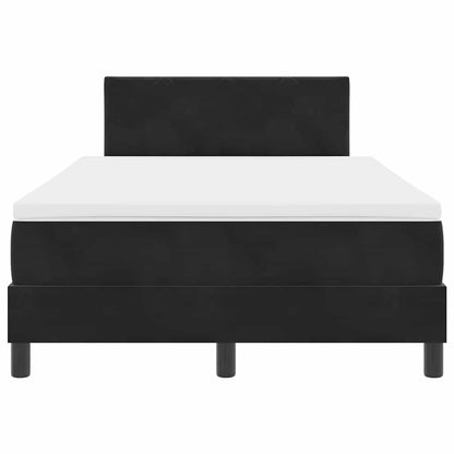 Letto a Sorgente LED con strisce LED Nero 120 x 190 cm Velluto | homemem39