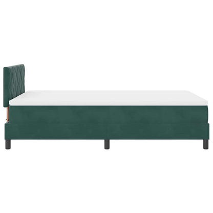 Letto a Sorgente LED Verde Scuro 120 x 190 cm Velluto | homemem39