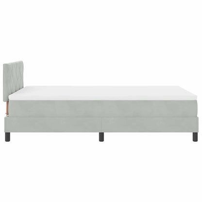 Letto a Sorgente LED Grigio chiaro 120 x 200 cm Velluto | homemem39