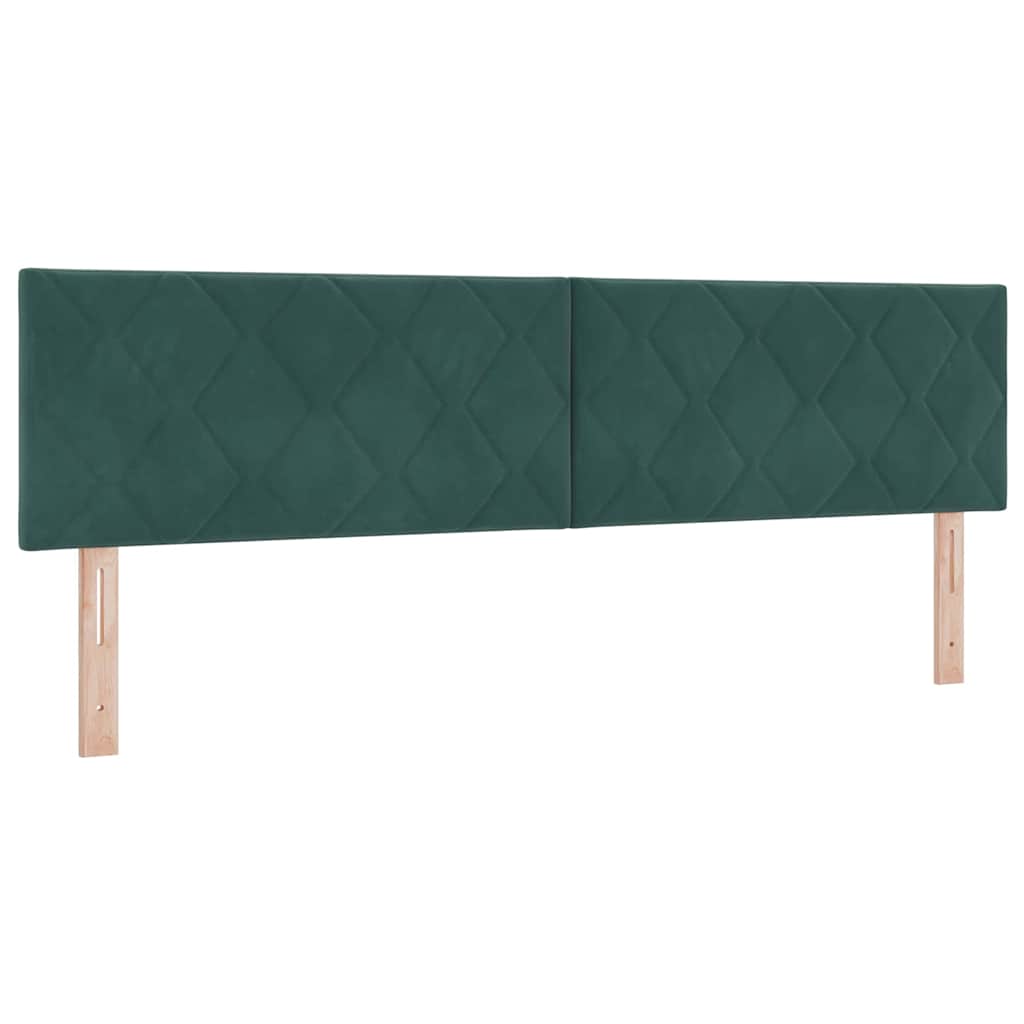 Letto a Sorgente LED con led Verde Scuro 180 x 200 cm Velluto