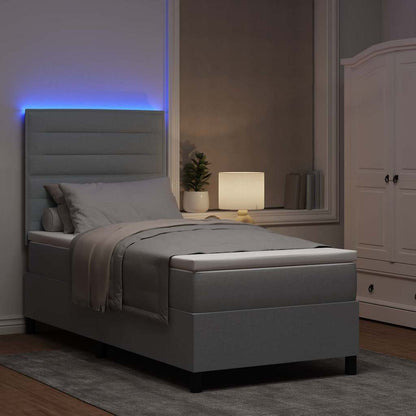 Letto a molle con materasso Grigio chiaro 80 x 200 cm Tessuto | homemem39