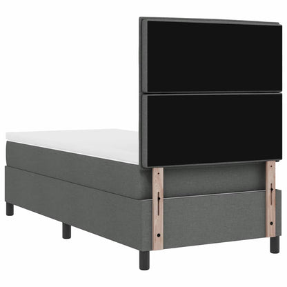 Letto a molle con materasso Grigio scuro 80 x 200 cm Tessuto | homemem39