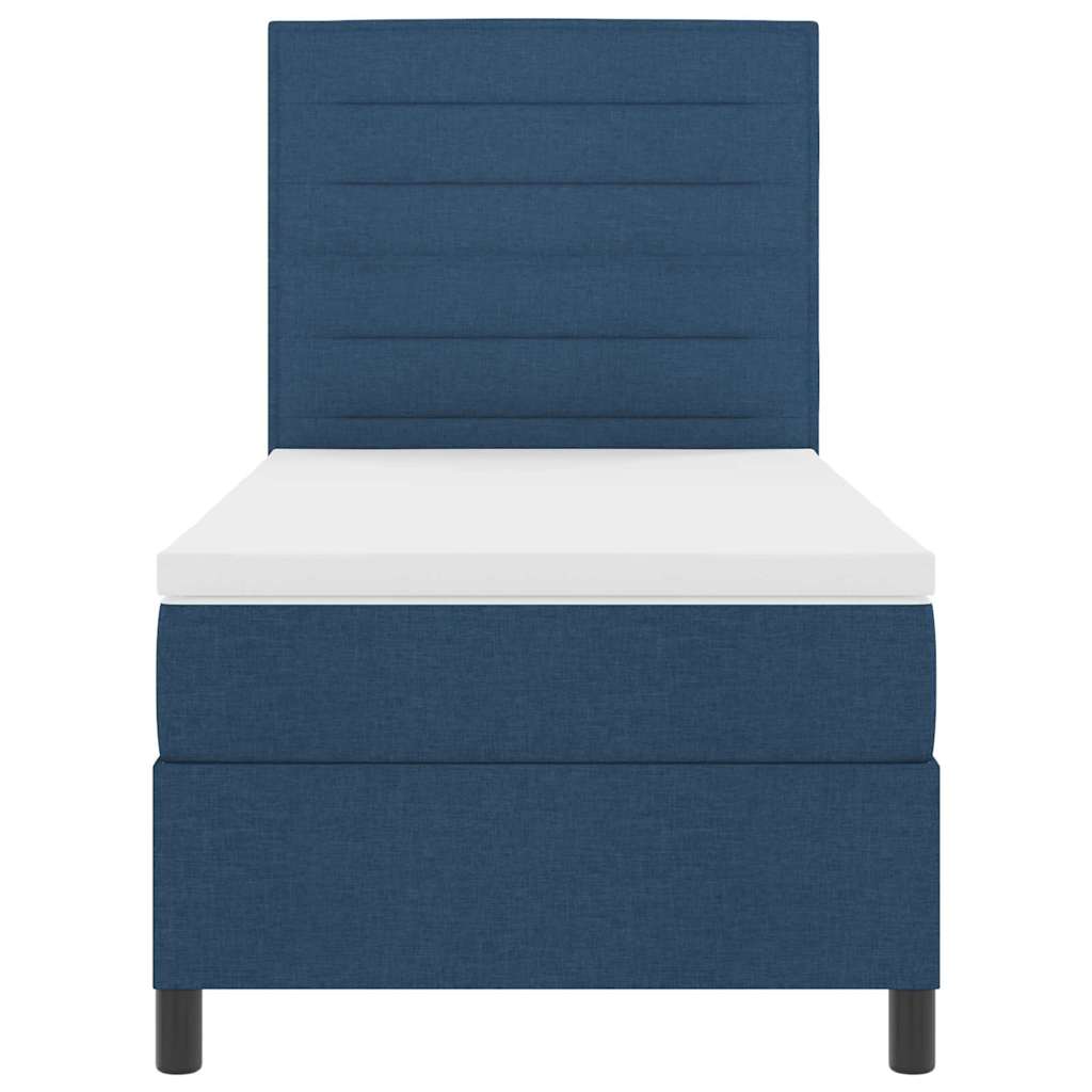 Letto a molle con materasso con led Blu 90 x 190 cm Tessuto | homemem39
