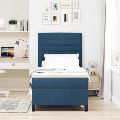 Letto a molle con materasso con led Blu 90 x 200 cm Tessuto | homemem39