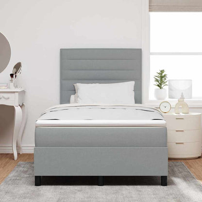 Letto a molle con materasso Grigio chiaro 120 x 190 cm Tessuto | homemem39