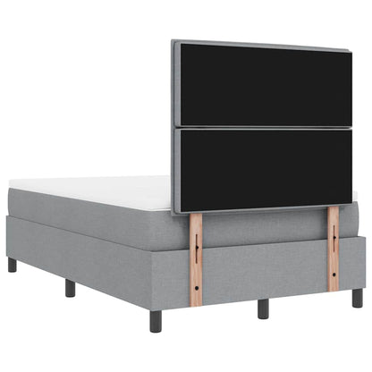 Letto a molle con materasso Grigio chiaro 120 x 190 cm Tessuto | homemem39