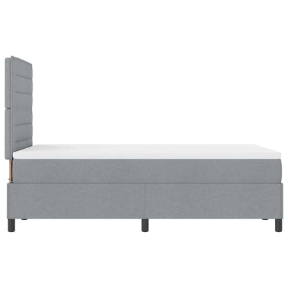Letto a molle con materasso Grigio chiaro 120 x 190 cm Tessuto | homemem39
